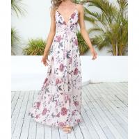 Gasa Vestido de resbalón, impreso, floral, más colores para elegir,  trozo