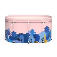 Pearl Cotton & Pongee & PVC Foldable Bathtub portable  pink PC