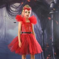 Polyester Costume de sorcière d’enfants Rouge pièce