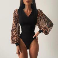 Polyester Sexy Teddy, Leopard, Schwarz,  Stück