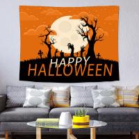 Polyester Peach Skin Tapestry Halloween Design printed PC