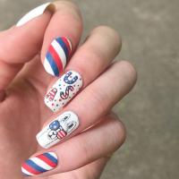 Plastic Nep nagels Cartoon Witte stuk