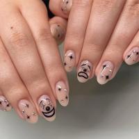 Kunststoff Fake Nails, Schwarz,  Festgelegt