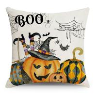 Linen Throw Pillow Covers Halloween Design & durable printed PC