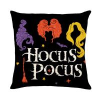 Linen Throw Pillow Covers Halloween Design & durable printed PC