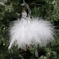 Plume Décoration suspendue d’arbre de Noël Blanc pièce