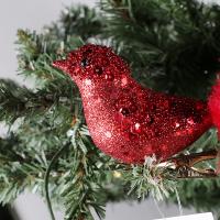 Plume & Mousse Décoration suspendue d’arbre de Noël Rouge pièce