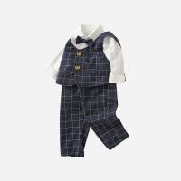 Coton Ensemble de vêtements de garçon Gilet & Pantalon & Retour au début Patchwork Autres deux couleurs différentes Ensemble