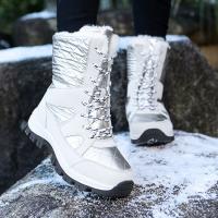 PU Cuir Bottes de neige Injection de plastique Solide plus de couleurs pour le choix Paire