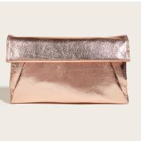 PU Cuir Sac d’embrayage Solide Rose pièce