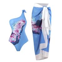 Spandex & Polyester Maillot de bain d’une seule pièce Imprimé motif papillon Bleu pièce