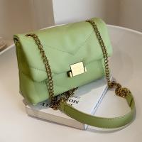 PU Leather Shoulder Bag with chain & soft surface PC