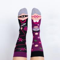 Cotton Unisex Knee Socks sweat absorption jacquard : Pair