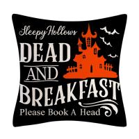 Linen Throw Pillow Covers Halloween Design & durable printed PC