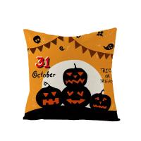 Linen Throw Pillow Covers Halloween Design & durable printed PC