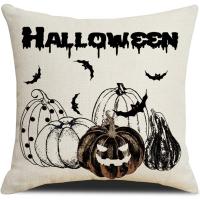 Linen Throw Pillow Covers Halloween Design & durable printed PC