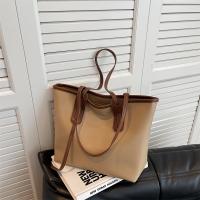 PU Leather Tote Bag Shoulder Bag large capacity & soft surface PC