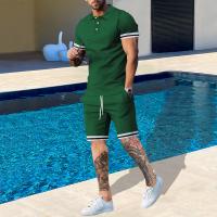 Polyester Men Casual Set & two piece & loose Pants & top Set