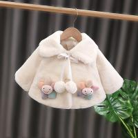 Rabbit Hair Girl Coat & thermal Solid PC