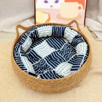 PP Cotton & Straw & Cotton Linen Pet Bed  & breathable PC