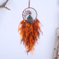 Pluma & Hierro Dream Catcher Colgante Adornos, naranja,  trozo