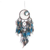 Pluma & Hierro Dream Catcher Colgante Adornos, azul,  trozo