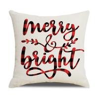 Linen Throw Pillow Covers durable & christmas design printed PC