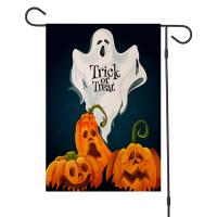 Linen Decorative Flags Halloween Design Iron printed PC