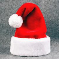 Poliéster Gorro navideño, rojo y blanco,  trozo