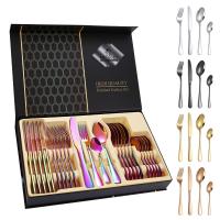 410 Stainless Steel Cutlery Set durable & multiple pieces plated Box