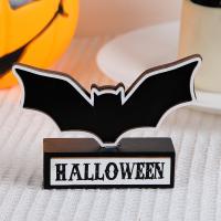 Wood Creative Decoration Halloween Design black PC