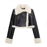 Artificial Fur Motorcycle Jackets thicken black PC