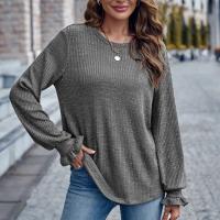 Polyester Frauen Langarm Blusen, Patchwork, Solide, mehr Farben zur Auswahl,  Stück