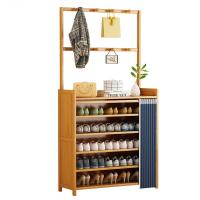 Fiberboard met gemiddelde dichtheid & Moso Bamboe Schoenen Rack Organizer Kaki stuk