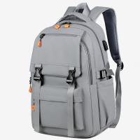 Waterproof Cloth Backpack large capacity & hardwearing & with USB interface & waterproof Polyester Solid PC