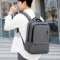 Waterproof Cloth Backpack large capacity & hardwearing & with USB interface & waterproof Polyester Solid PC