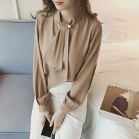 Chiffon Women Long Sleeve Shirt slimming patchwork Solid PC