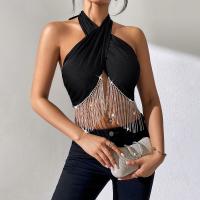 Polyester Tube Top Solide Zwarte stuk