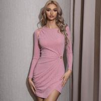 Spandex & Polyester Sexy Paket Hip Kleider, Rosa,  Stück