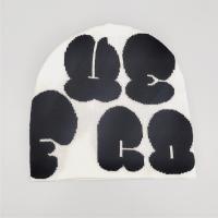 Acrylic Easy Matching Knitted Hat thermal printed letter PC