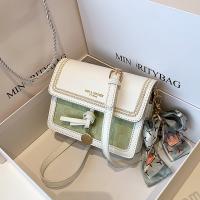 PU Leather with silk scarf & hard-surface & Box Bag Crossbody Bag PC