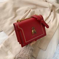 PU Leather Box Bag Shoulder Bag with chain & soft surface PC