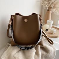 PU Leather Bucket Bag Shoulder Bag soft surface PC