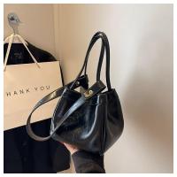 PU Leather Bucket Bag Shoulder Bag soft surface PC