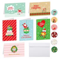 Cartulina Tarjetas de felicitación de bricolaje, patrón mixto, más colores para elegir, 6PCs/Conjunto,  Conjunto