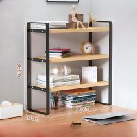 Wood & Iron Concise Shelf for office Solid PC