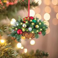 Yellow Poplar Creative Christmas Tree Hanging Decoration PC