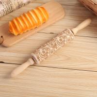 Yellow Poplar Rolling Pin durable & christmas design PC