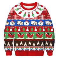 Polyester Couple Sweatshirts christmas design & loose printed PC