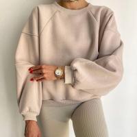 Polyester Vrouwen Sweatshirts Solide meer kleuren naar keuze stuk